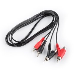 FrontStage cinch kabel, 1,8 m, 2RCA pro 2RCA, samčí konektor pro samčí/samičí
