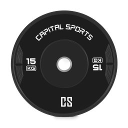 Capital Sports Elongata, bumper kotouč, závaží, guma, 15 kg