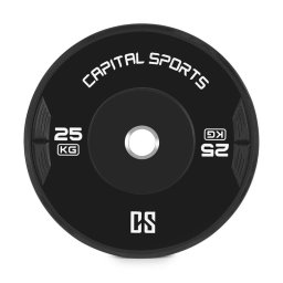 Capital Sports Elongata, bumper kotouč, závaží, guma, 25 kg