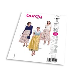 Střih Burda 5625 - Kroj dámský - Tyrolsko