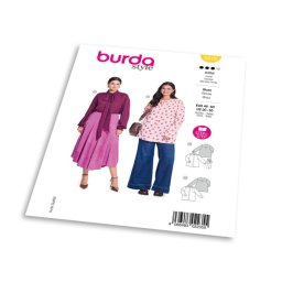 Střih Burda 5619 - Dámská halenka pro plnoštíhlé