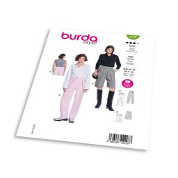 Střih Burda 5626 - Dámské kalhoty a šortky