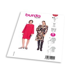 Střih Burda 5614 - Dámské pouzdrové šaty