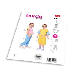 Střih Burda 9182 - Dívčí tepláky a šortky