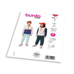 Střih Burda 9183 - Chlapecká mikina a vesta