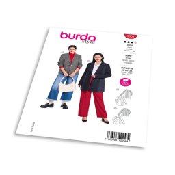 Střih Burda 5601 - Dámská saka pro plnoštíhlé ve dvou variantách
