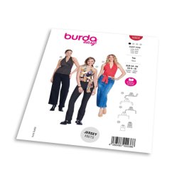 Střih Burda 5664 - Dámský zavinovací top