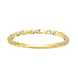 SILVEGO Diamantový prsten Lorana ze žlutého zlata s diamanty 0,05 ct - 1,5 mm - obvod 58 mm