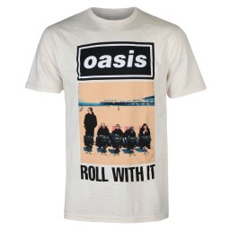 pánské tričko Oasis - Roll With It - béžové - LOW FREQUENCY - OA010TS