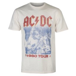pánské tričko AC/DC - Back In Black Angus Solo - béžové - LOW FREQUENCY - AC0027TS