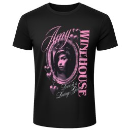 pánské tričko Amy Winehouse - Love is a Losing Game - černé - LOW FREQUENCY - AMY005TS