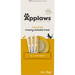 Applaws kuřecí lízací pyré pro kočky - 8x15 g