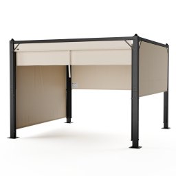 Blumfeldt Pantheon Cortina altán 3x3 m, odolný vůči povětrnostním vlivům, hliník, prášková barva, rolety