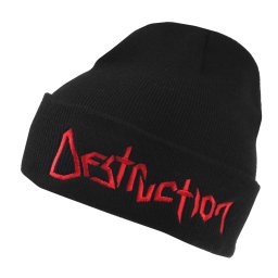 beanie čepice DESTRUCTION - LOGO - černá - PLASTIC HEAD - PHHAT245