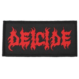 nášivka DEICIDE - LOGO (WOVEN) - černá - PLASTIC HEAD - PHPATCH177
