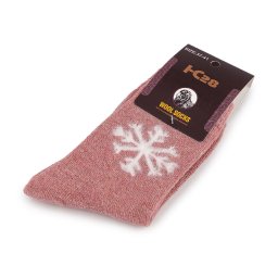 Ponožky vlněné teplé unisex, barva 7 růžová vločka