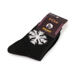 Ponožky vlněné teplé unisex, barva 13 černá vločka