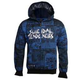 pánská mikina na zip SULLEN X SUICIDAL TENDENCIES - ST POSTED - modrá - SCM8557_BL
