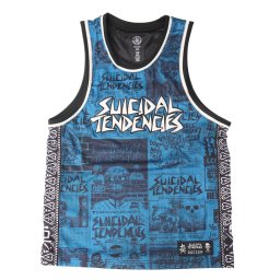 pánské dres tílko SULLEN X SUICIDAL TENDENCIES - ST POSTED - modré - SCM8555_BL