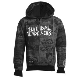 pánská mikina na zip SULLEN X SUICIDAL TENDENCIES - ST POSTED - SCM8557_GY