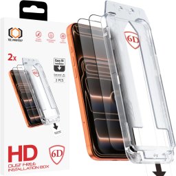 Tel Protect Dust-Free Easy Fit Full Glue 6D 2-Pack iPhone 18 Pro Max / 17 Pro Max, černé