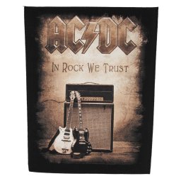 nášivka velká AC/DC - In Rock We Trust - RAZAMATAZ - BP1015