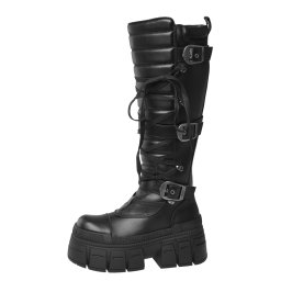 dámské boty BUFFALO - GOSPHER BIKER HI - černé - 18390-BLK