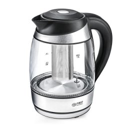First Austria FA-5405 skleněná rychlovarná konvice, sítko na čaj, nastavení teploty, 1,8L