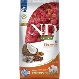 N&D Dog GF Quinoa Skin&Coat Medium Maxi sleď kokos 7 kg
