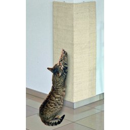 Nástěnné rohové škrabadlo 28 x 80 cm béžové + vábnička ZDARMA