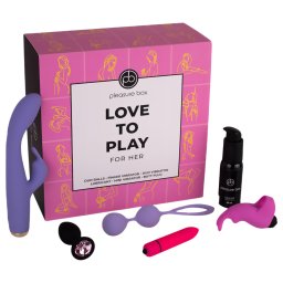 Pleasure Box Love to Play - sada vibrtor - 6 dl - rov/fialov