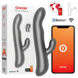 Oninder Oslo - psavn rotan vibrtor s pohyblivm klitorlnm stimultorem (ern)