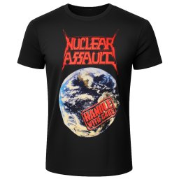 pánské tričko NUCLEAR ASSAULT - HANDLE WITH CARE - černé - PLASTIC HEAD - PH14100