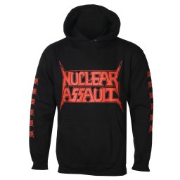 pánská mikina s kapucí NUCLEAR ASSAULT - HANDLE WITH CARE - černá - PLASTIC HEAD - PH14100HSW