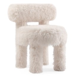 Výprodej Noom designové židle Chair Gropius CS1 - látka kat. G Azur Cotonneux Faux Fur