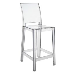 Výprodej Kartell designové barové židle One More Please (výška sedáku 65 cm) - čírá