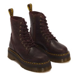 dámské boty Dr. Martens - JADON EMBOSS FLORAL - vínové - DM43558600