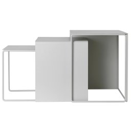 Výprodej Ferm Living designové odkládací stolky Cluster - šedá