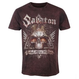 pánské tričko Sabaton - Rex Swedish - washed vínové - METALSHOP ORIGINALS - 25042