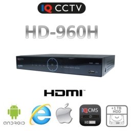 DVR záznamník s 8 vstupy, real time 960H, VGA, HDMI + 1TB