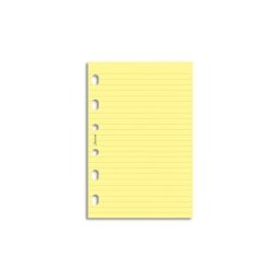 Filofax papír linkovaný žlutý, 20 listů - kapesní