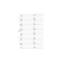 Filofax A5 Adresář - jméno, adresa, e-mail, telefon, fax, mobil