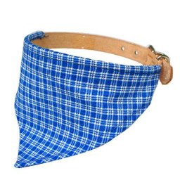 COBBYS PET Obojek z pravé kůže hladký 55cm se šátkem