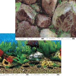PENN PLAX Pozadí oboustr. 50cm/15m Hawaii Blue/Boulders