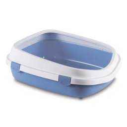 STEFANPLAST QUEEN 55x71x24,5cm extra velká modrá toaleta s okrajem