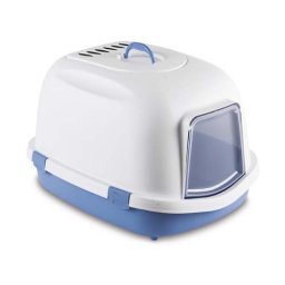 STEFANPLAST SUPER QUEEN 55x71x46,5cm extra velká modrá toaleta s krytem