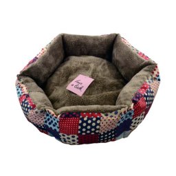 LES FILOUS POLKA M 55cm odnímatelné dvoubarevný pelech bavlna / polyester