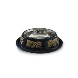 LES FILOUS Anti-Skid Zebra Bowl 18cm 0,95L protiskluzová nerezová miska Zebra