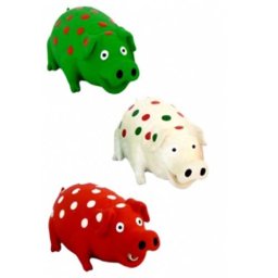 PAPILLON Latex grunting pig with spots 21 cm Latexové puntíkované prase