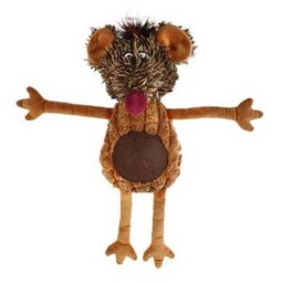 LES FILOUS PLUSH MOUSE AND TPE BELLY WITH SQUEAKER 37cm